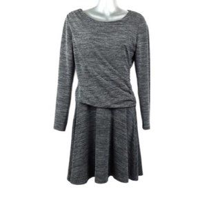 Neesha Twist Shoulder Hip Drape Sweater Dress M